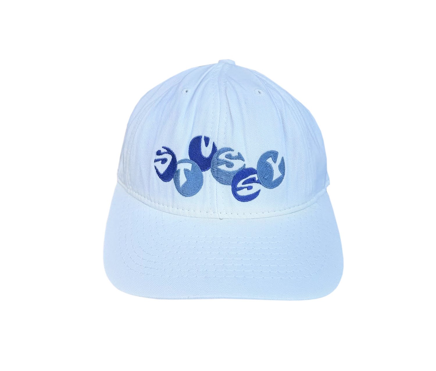 Vintage Stussy Billiard White / Blue Hat — RootsBK